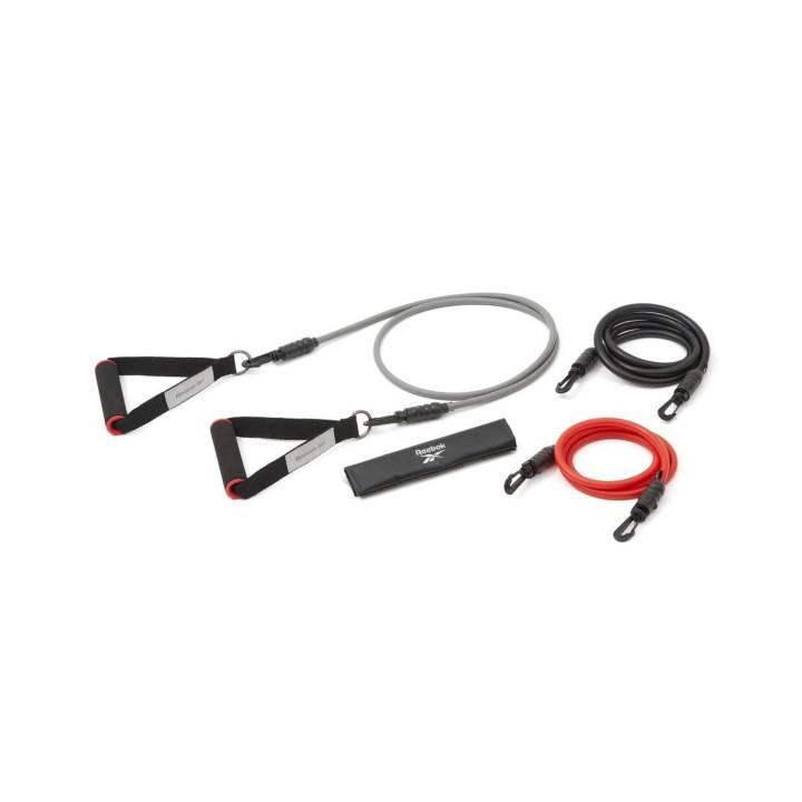 Reebok Power Tube Set med tre utskiftbare tubes og to skumhåndtak